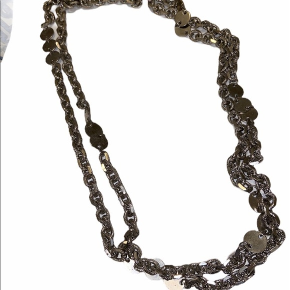 Vintage Silver Tone Long Necklace